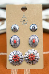 Coral Santa Rita Earring Set