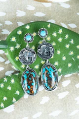 Turquoise Nickel Drop Earrings