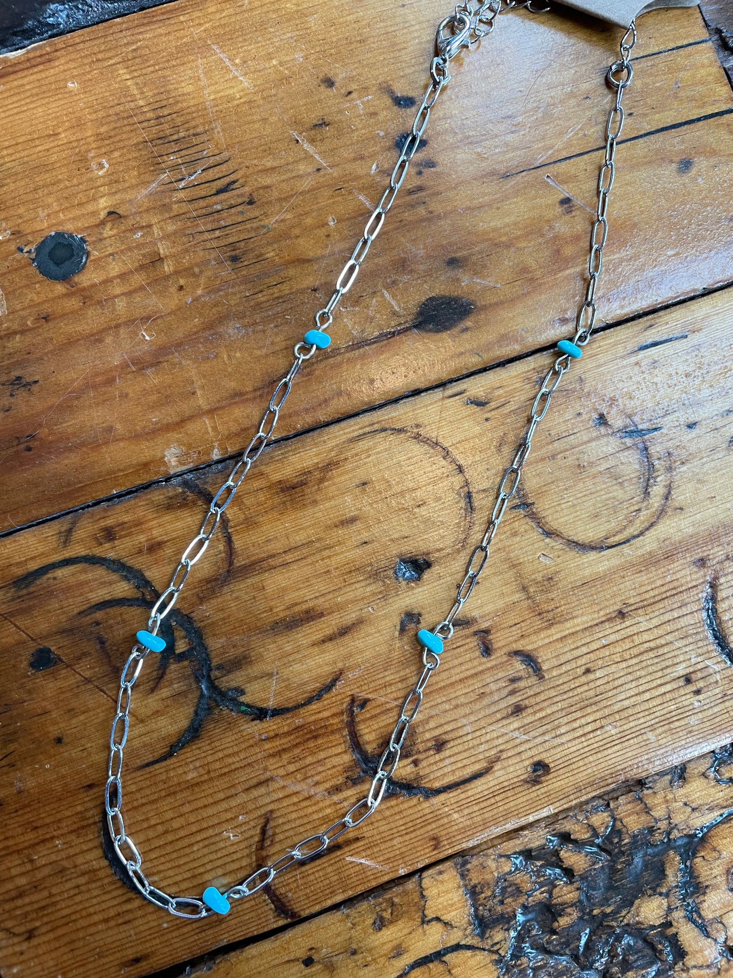Dainty Chain Bead Necklace