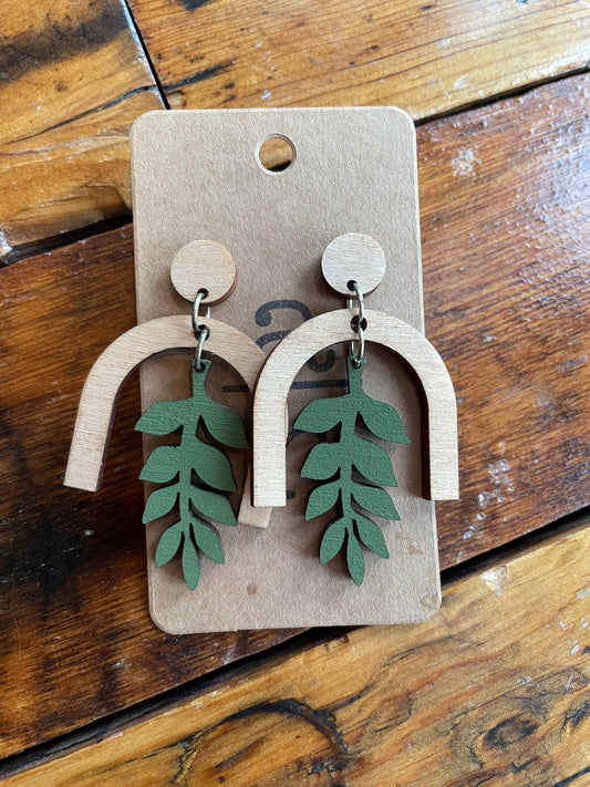 Boho Rainbow Leaf Dangle