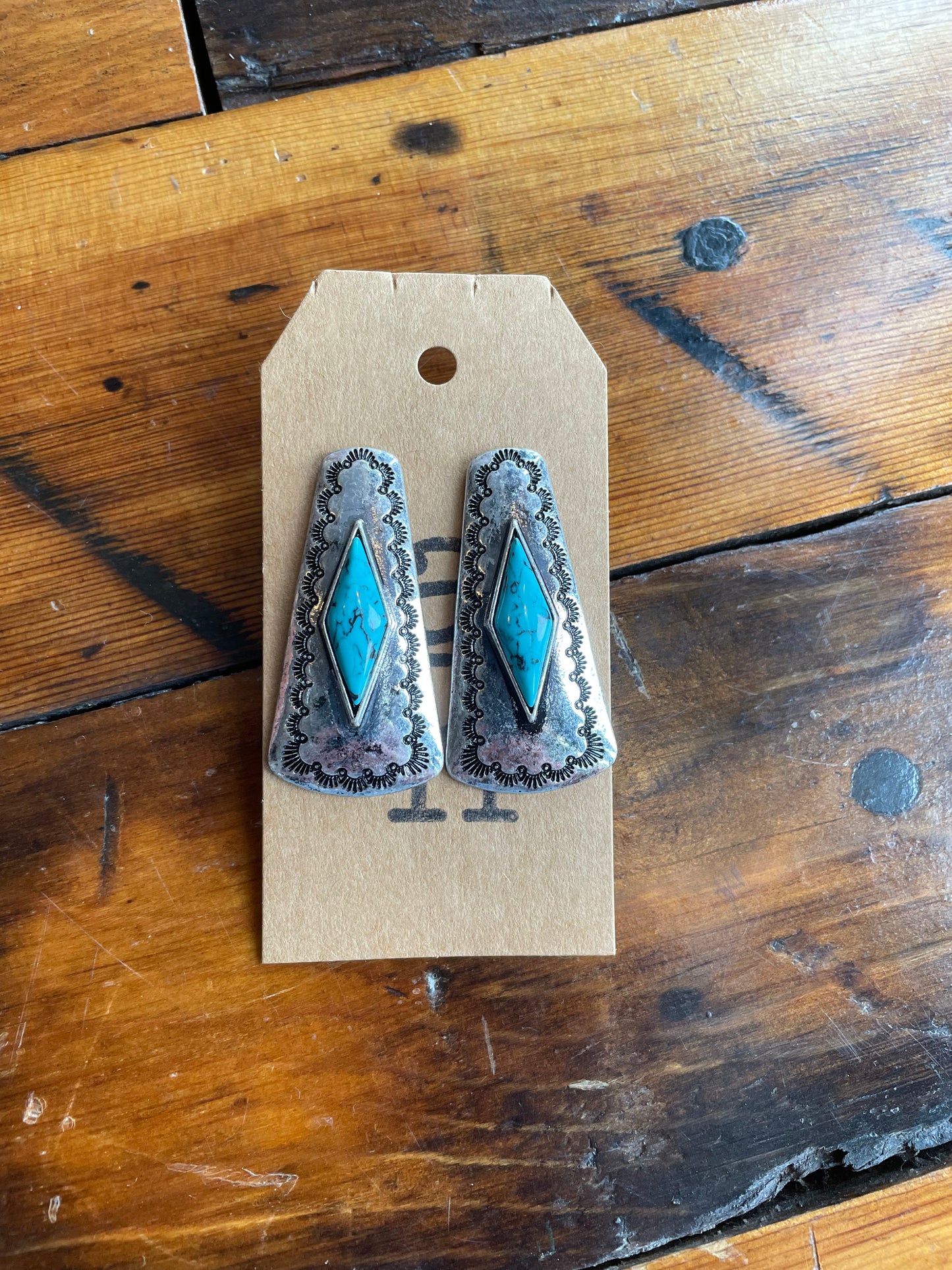 Diamond Aztec Earrings
