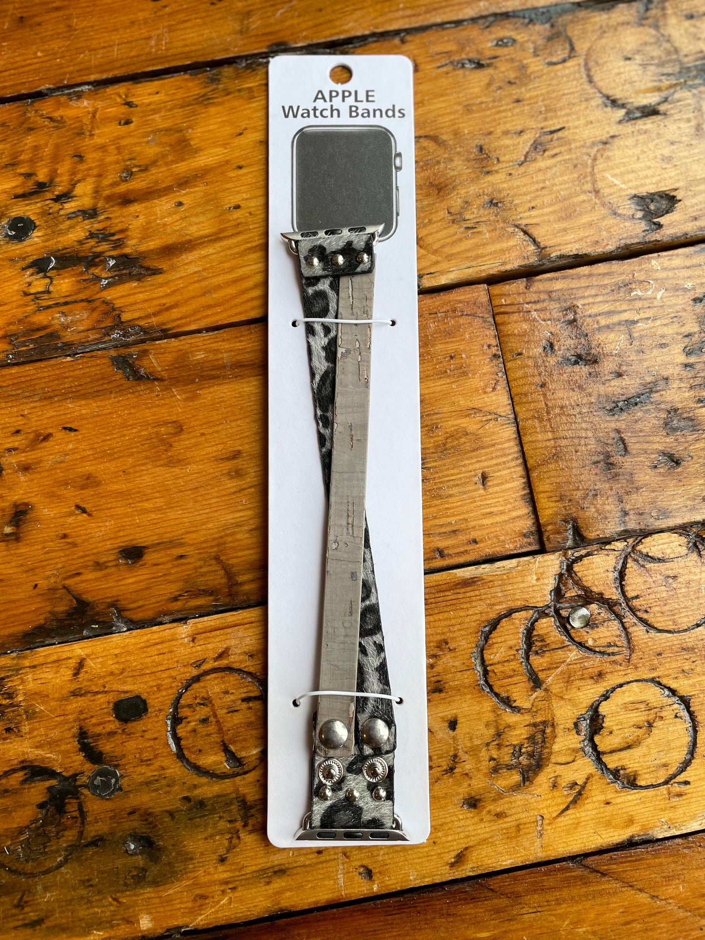 Crossed Leather Apple Watch Band