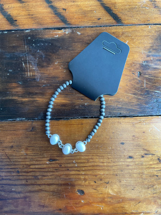 Natural White Stone Bracelet