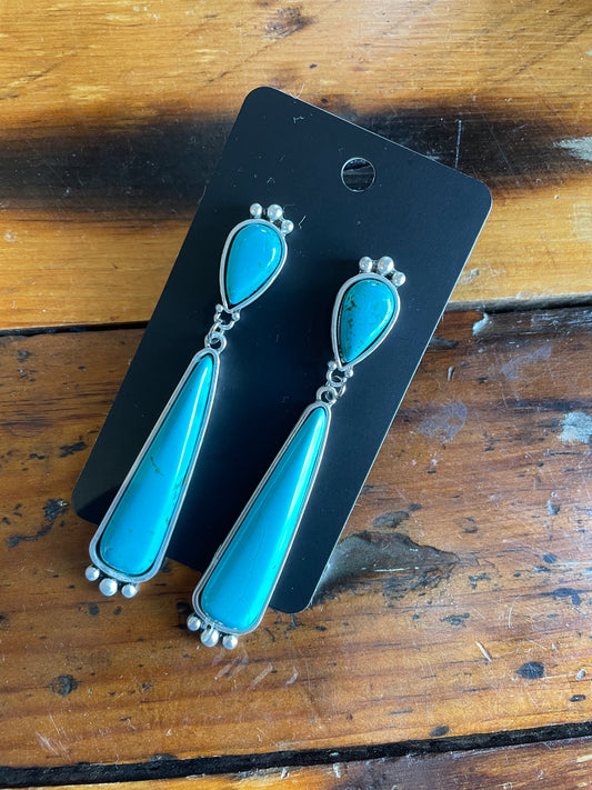 Natural Stone Post Earrings