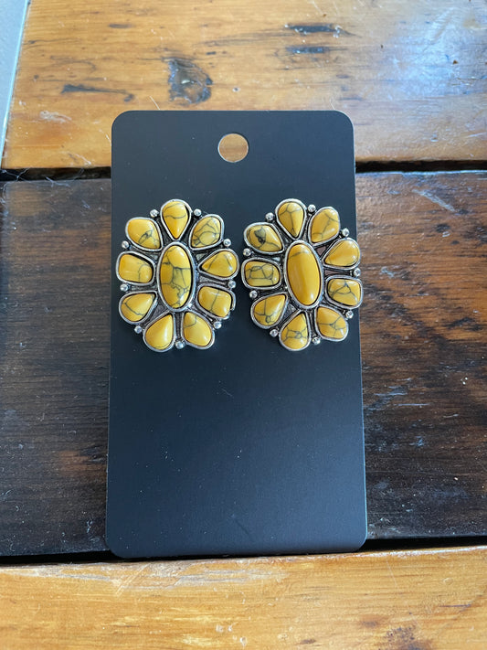 Concho Stone Earrings