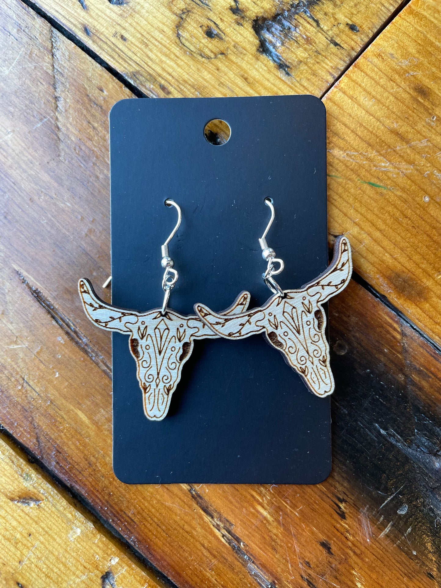 Western Cow Skulls Dangle Earrings