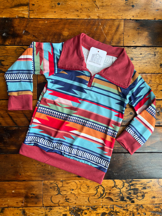 Boys Aztec Quarter Zip