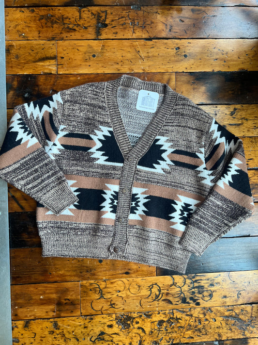 Brown Aztec Cardigan