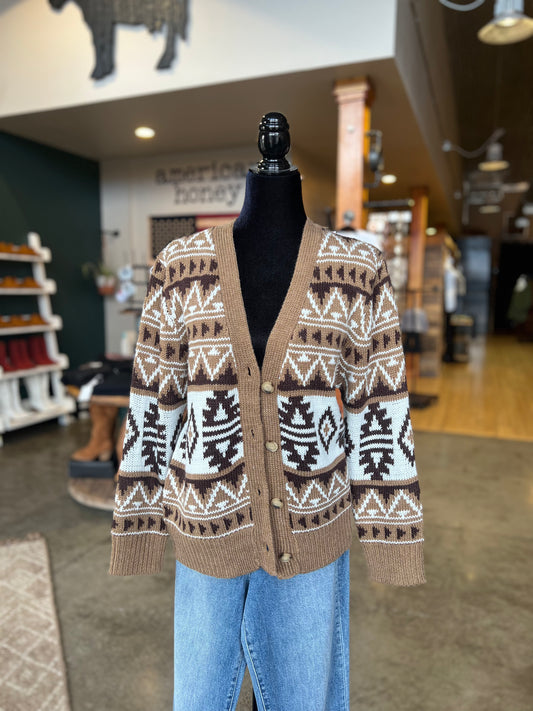 Mocha Aztec Cardigan