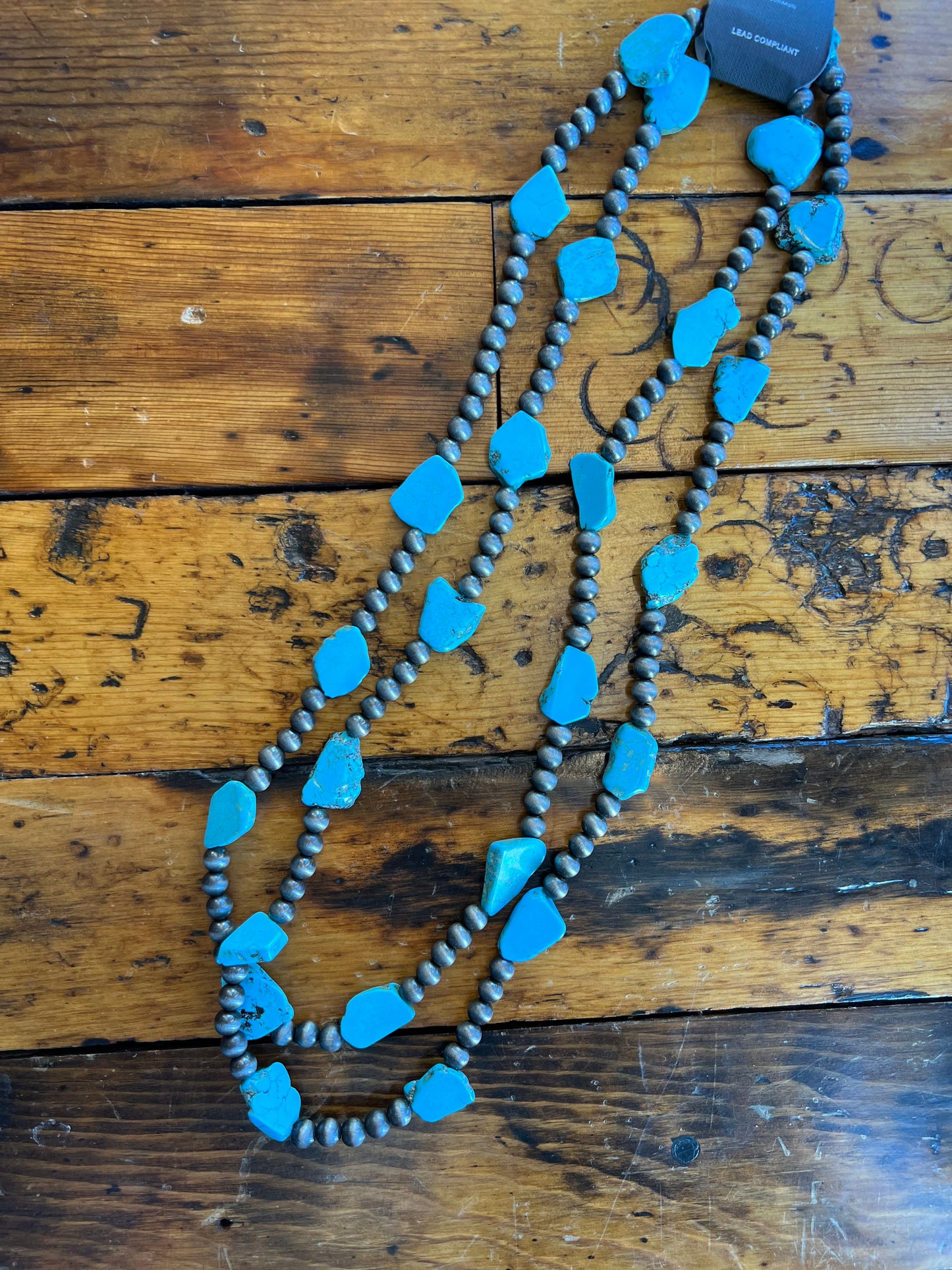 Navajo Turquoise Chunk Stone Necklace