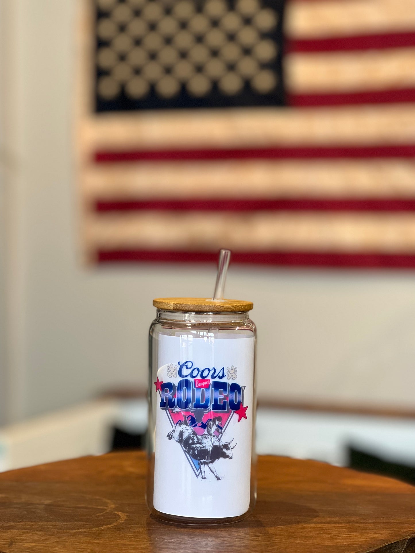 Coors Rodeo Glass Beer Can