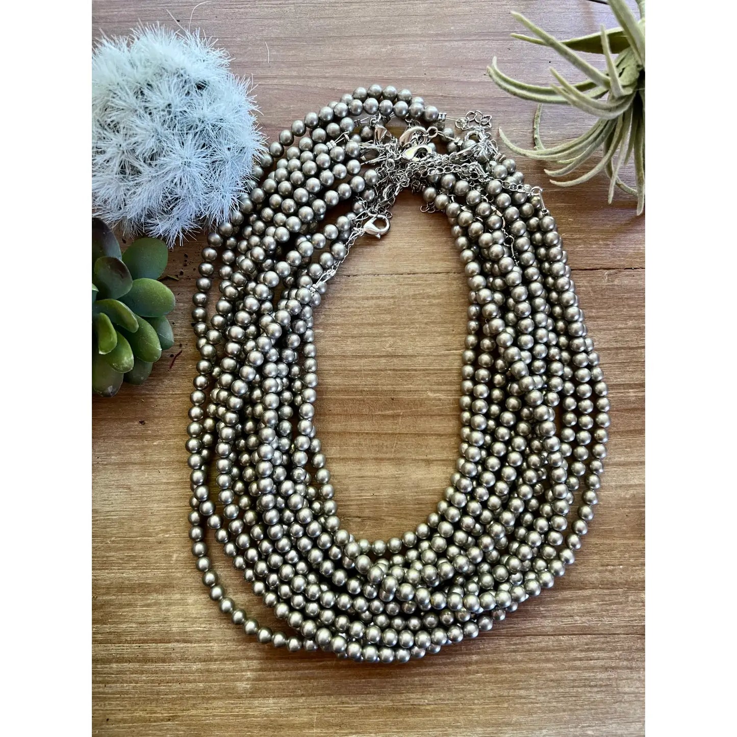 16" Silver Plated Beads